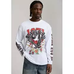 Ed Hardy Majica 1971 Tattoo Eagle  krvavo rdeča / črna / bela