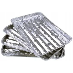 Veliki aluminijasti pladnji za žar, 4 kosi.