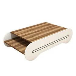 Hanah Home Cool Klub sto, 120x30x63.6, Orah-beli