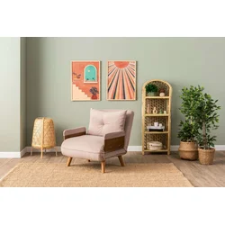 Atelier del Sofa Fotelja na razvlačenje Cosmo, 190x70x82cm, Prljavo roze