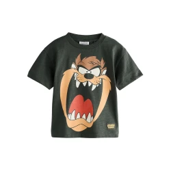 Next Majica Looney Tunes rjava/grafit/rdeča/bela