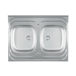 Metalac Standard 2D Dvodelna sudopera, Inox, fi 60, 800 x 600 mm
