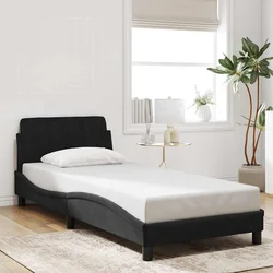 Okvir za krevet Dover Crni 90x190 cm Baršun