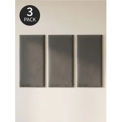 Sinsay - Pravougaoni tapacirani paneli 3 pack - svetlo siva