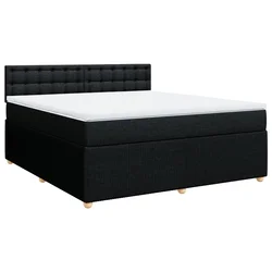 vidaXL vidaXL Box spring postelja z vzmetnico črna 180x200 cm blago, (21310132)