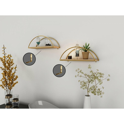 WALLXPERT Dekoratif Duvar Rafi 2