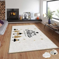 Conceptum Hypnose Tepih sa novogodišnjim motivima Asr-Crpt-58, Pravougaoni, 100x140 cm, Bež