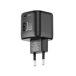 Moxom Kućni punjač MX-HC314, Type-C na Type-C, PD, 40W, 60W, Crni