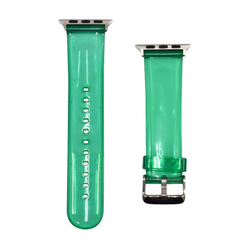 Transparent Apple Watch Sport Silicone Strap 38/40/41mm svetlo zeleni