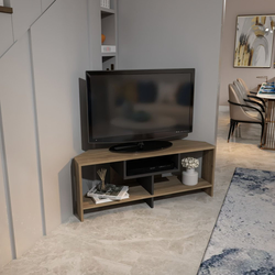 HANAH HOME TV polica Maldiv Walnut White