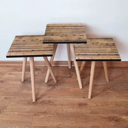 Hanah Home Set klub stočića 3Shp210, 3 komada, Plava