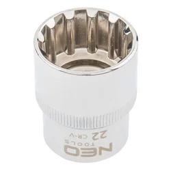 slomart Nasadni ključ NEO TOOLS Spline, 1/2, 22 mm