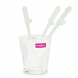 Glow in the Dark Willy Straws - slamke s vrhom u obliku penisa koje svijetle u mraku, 1 kom.