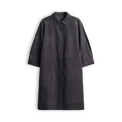 OPUS Dolga srajca Wicorda črn denim
