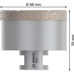 Vrtalna krona PRO Ceramic dry, 68 x 35 x 22,23 mm