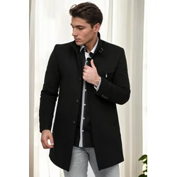 PLT8367 DEWBERRY MENS COAT-BLACK-2