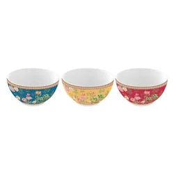 3-piece bowl set, porcelain, 9.5cm, Jardins DOrient - Nuova R2S