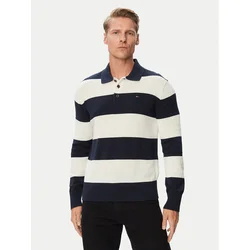 Tommy Jeans Pulover ESSENTIAL mornarska / bela