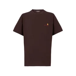 Carhartt WIP Majica American Script temno rjava