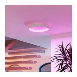 Eglo 901912 - LED RGBW prigušiva stropna svetiljka LORETELLO-Z LED/19,6W/230V, prečnik 35 cm, bela