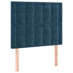 Vidaxl Vzglavje postelje temno modro 100x5x118/128 cm žametno