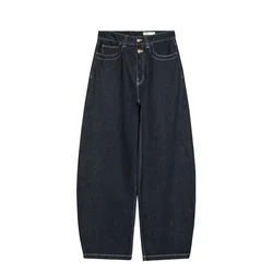 Bershka Kavbojke temno modra