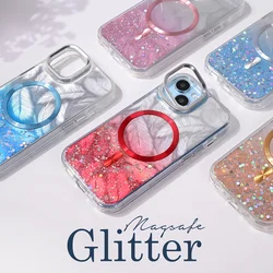 Torbica Magsafe Glitter za iPhone 16 Pro Max 6.9 crvena