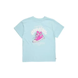 CONVERSE Majica SNEAKER  svetlo modra / grafit / roza / off-bela