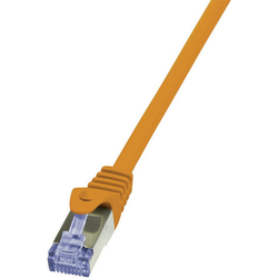 LogiLink RJ45 omrežni priključni kabelCAT 6A S/FTP [1x RJ45-vtič - 1x RJ45-vtič] 2 m oranžne barve