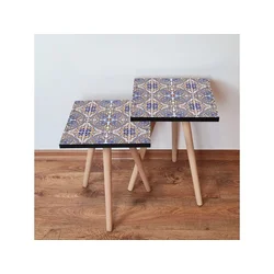 Hanah Home Sklapajući Stočić 2 Komada 2SHP34 - Bež