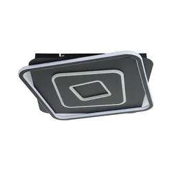 Brilagi - LED prigušiva stropno světlo IRIS LED/98W/230V 50x50 cm crna + daljinski upravljač