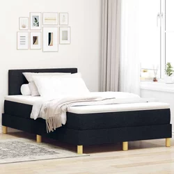 Krevet s opruga kutije s jastukom Crna 120 x 190 cm tkanina