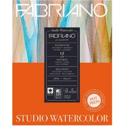 Blok Studio Watercolour 22,9x30,5cm 12L 300g (hot pressed/grana satinata) Fabriano 19123002