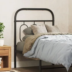 Vidaxl Kovinsko nadomestno vzglavje črno 75 cm