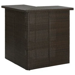 Kutni barski stol smeđi 100 x 50 x 105 cm od poliratana