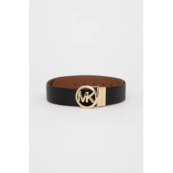 Usnjen dvostranski pas MICHAEL Michael Kors ženski, črna barva