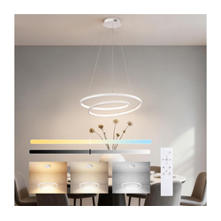 Brilagi-LED luster na sajli TWISTER LED/48W/230V, prigušiva, prečnik 50 cm, bela + daljinski upravljač