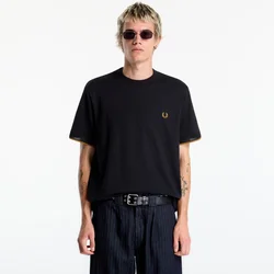Majice FRED PERRY Mesh Cuff Tshirt Black L