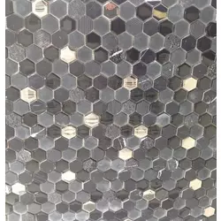 Hexagon mozaik ploščice Negro