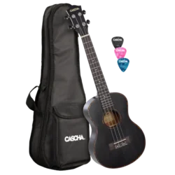 Tenorski ukulele Mahogany Black Cascha