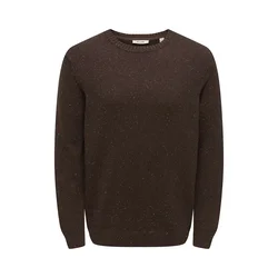 Only & Sons Pulover ONSMichael pikčasto rjava