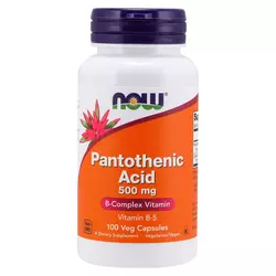 Pantotenska kiselina 500 mg - NOW Foods 100 kaps.