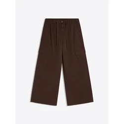 Bershka Kargo hlače  temno rjava