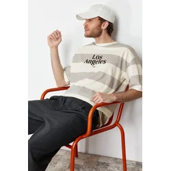 Trendyol Muška majica TMNSS24TS00062, Siva