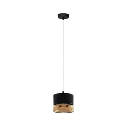 Luster na sajli PAGLIA 1xE27/15W/230V crna/ratan