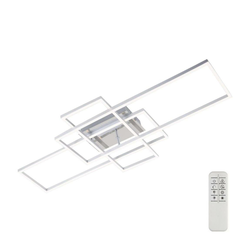 Brilo - LED prigušiva plafonski luster FRAME LED/51W/230V hrom + daljinski upravljač