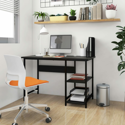 Stol za računalo crni 105 x 50 x 72 cm od MDF-a i metala