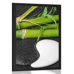 Plakat kamni v obliki Jin in Jang - 60x90 no frame