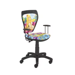 NOWY STYL Dečija radna stolica Ministyle Black Flower Girl, Šarena
