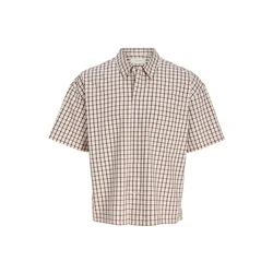 Jack & Jones Plus Srajca JORSAVONA AUSTIN  bež / kostanj rjava / temno rjava / bela